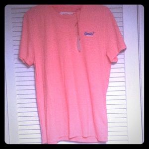 Super Dry orange label hyper pop tee